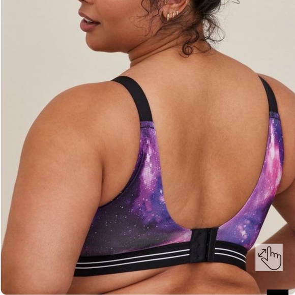 🌟 Size 42G Galaxy Print Torrid Active dream bra sports women's purple ☪️ 🌟 - Picture 3 of 9